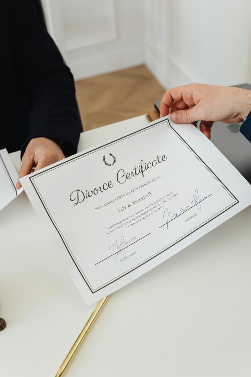 Marriage certificate